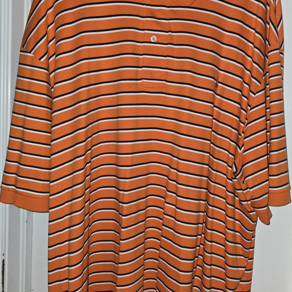 Orange Striped Men's Shirt
